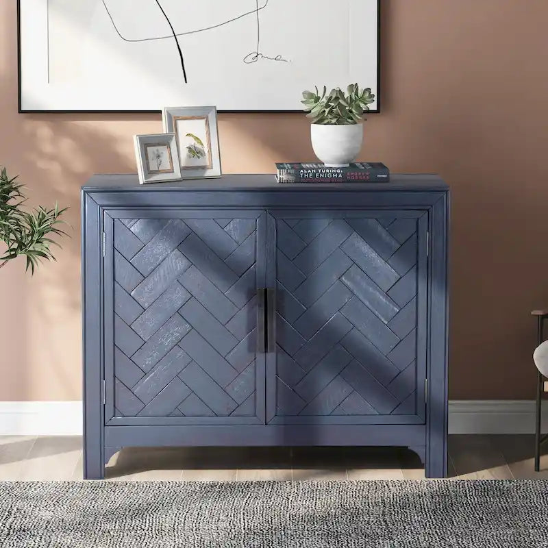 Console moderne de 40 pouces avec 2 étagères pour salon