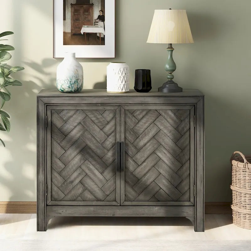 Console moderne de 40 pouces avec 2 étagères pour salon