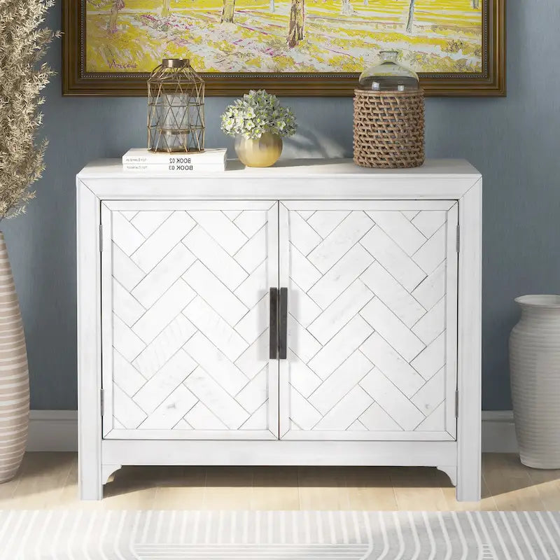 Console moderne de 40 pouces avec 2 étagères pour salon