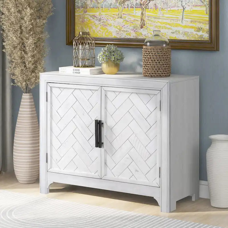 Console moderne de 40 pouces avec 2 étagères pour salon