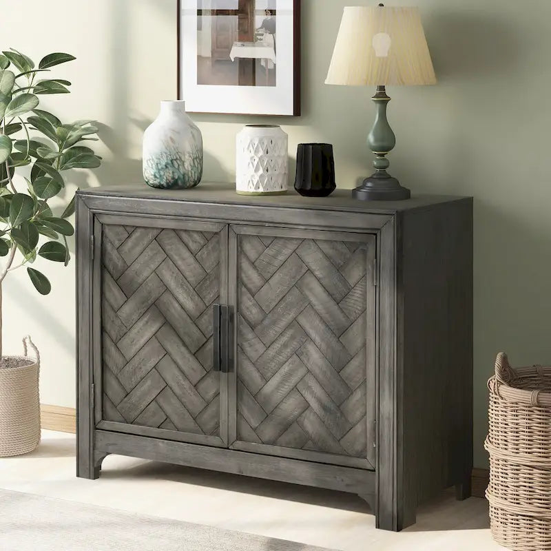 Console moderne de 40 pouces avec 2 étagères pour salon