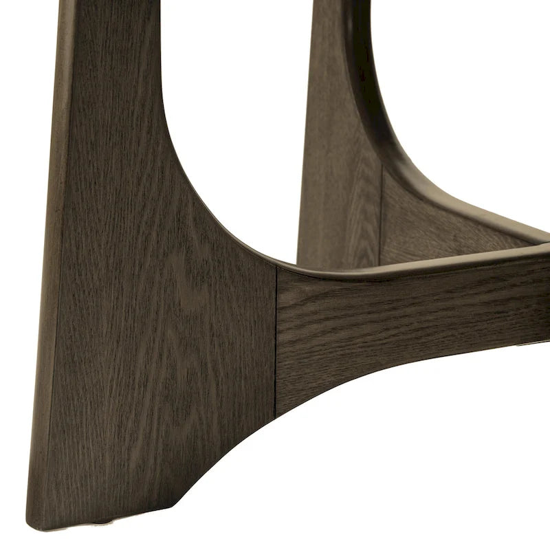 Table basse ronde de 36 po en placage de bouleau avec pieds croisés