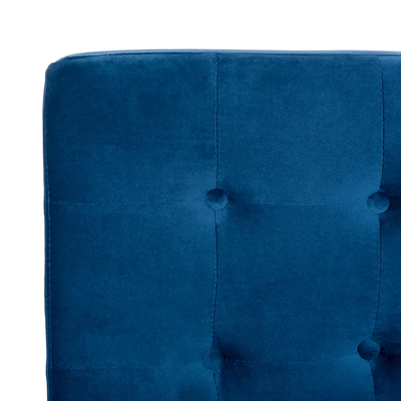 Chaise d'appoint capitonnée Glam avec pieds chromés