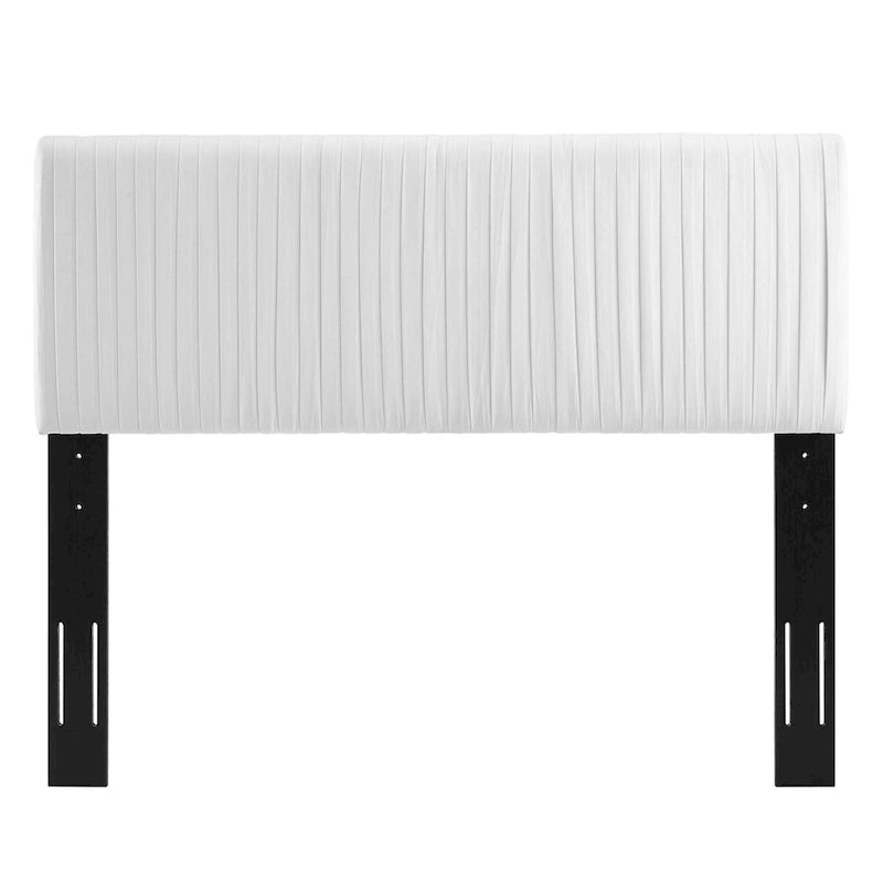 Tête de lit en velours touffeté à canaux grand lit/queen - Hauteur réglable