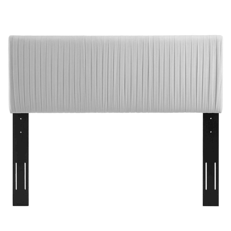 Tête de lit en velours touffeté à canaux grand lit/queen - Hauteur réglable