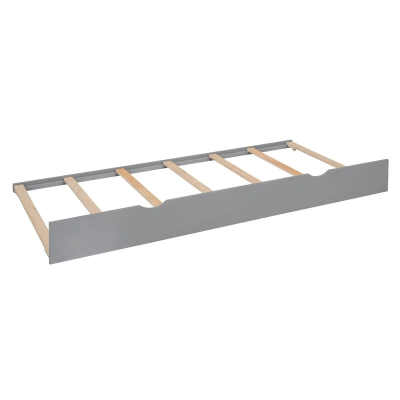 Lit Queen Size en Bois avec Armoire Tout-en-un et Prises Intégrées