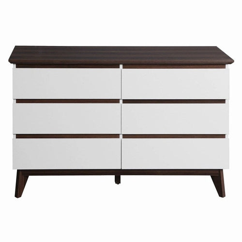 Commode moderne de 120 cm à 6 tiroirs avec grand espace de rangement