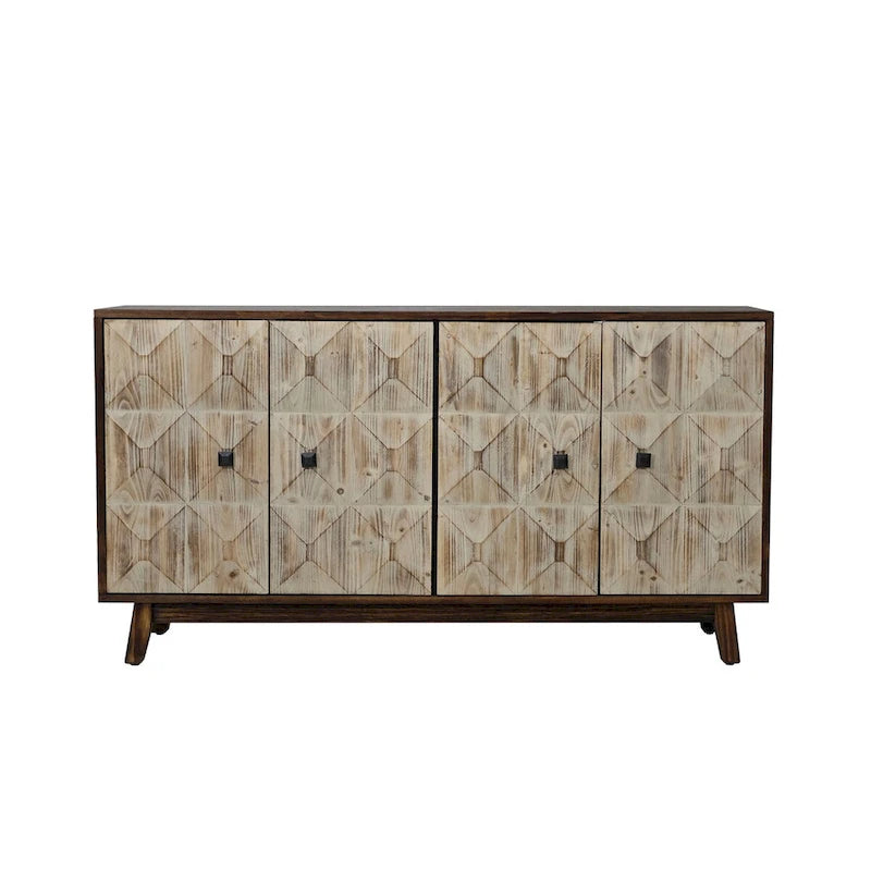 Buffet de salle à manger vintage à 4 portes de 152 cm