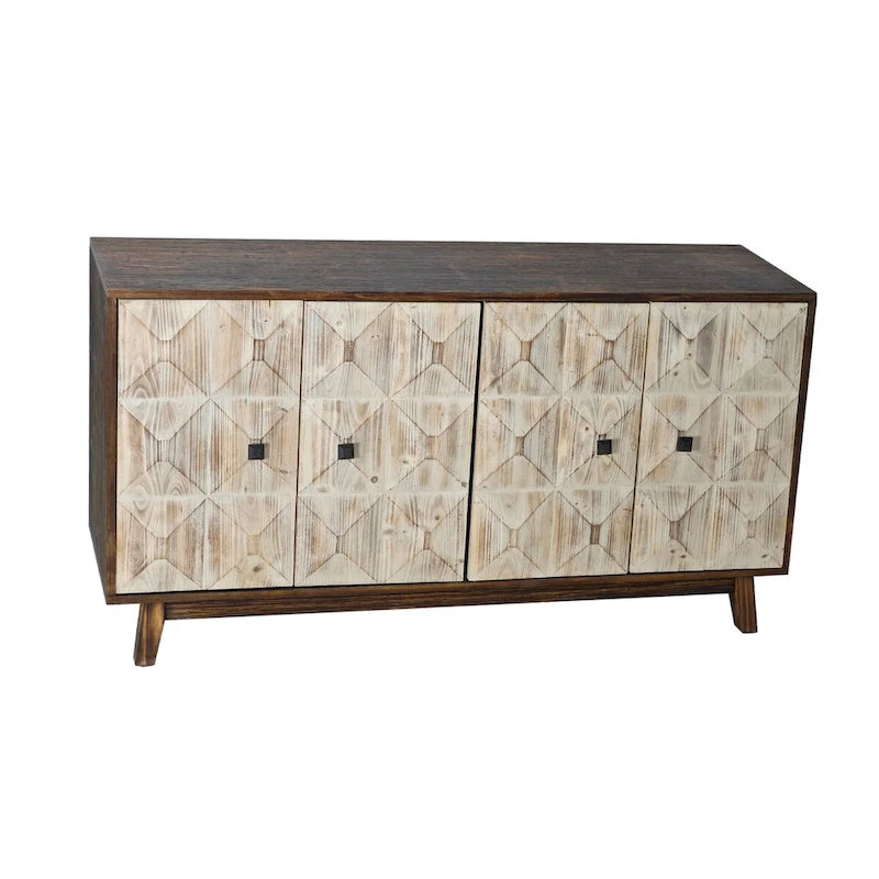 Buffet de salle à manger vintage à 4 portes de 152 cm
