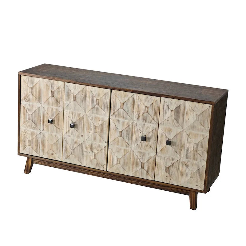 Buffet de salle à manger vintage à 4 portes de 152 cm