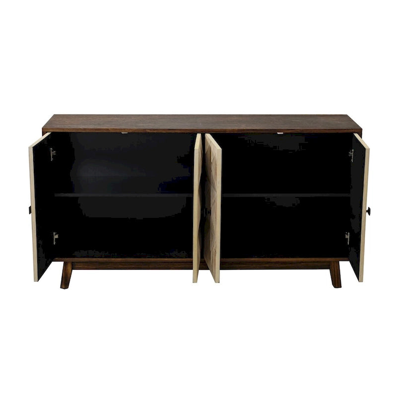 Buffet de salle à manger vintage à 4 portes de 152 cm