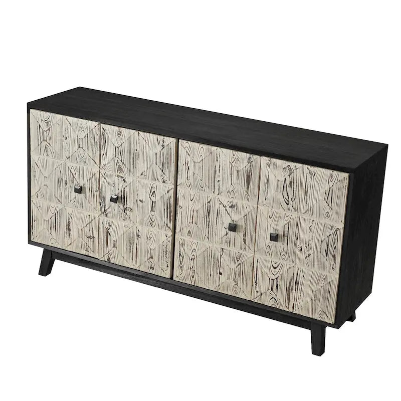 Buffet de salle à manger vintage à 4 portes de 152 cm