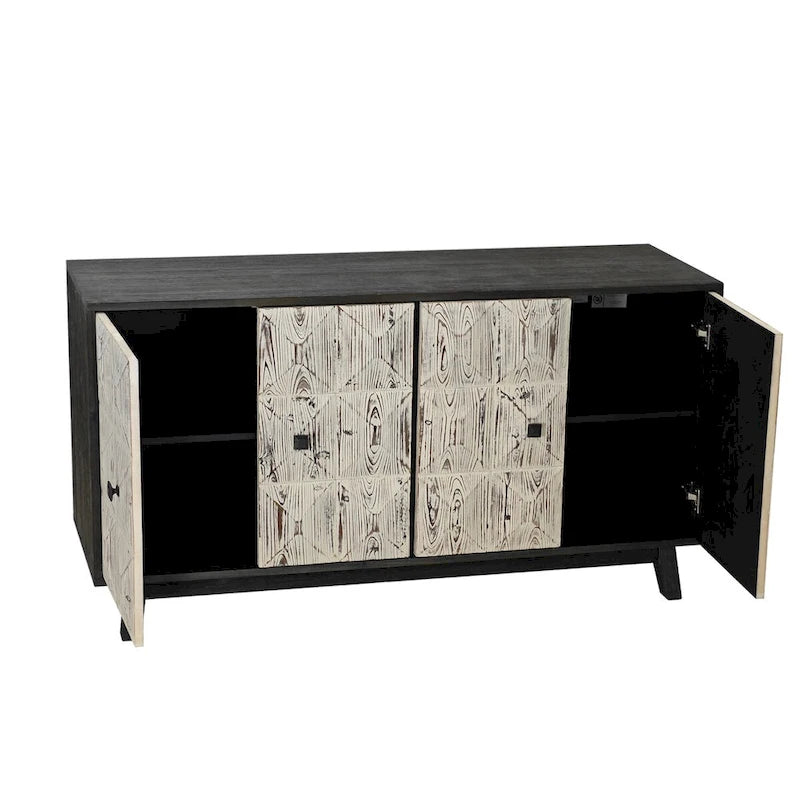 Buffet de salle à manger vintage à 4 portes de 152 cm
