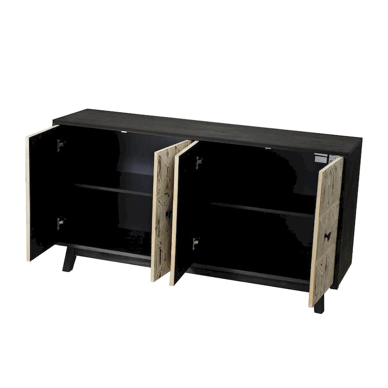 Buffet de salle à manger vintage à 4 portes de 152 cm