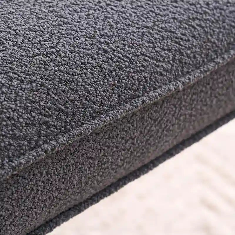 Repose-pieds ottoman rectangulaire en velours capitonné