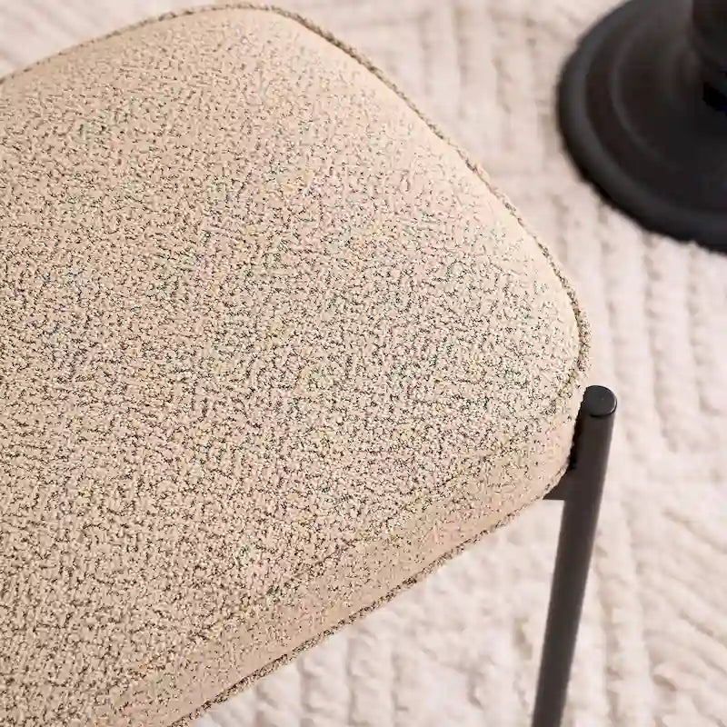 Repose-pieds ottoman rectangulaire en velours capitonné