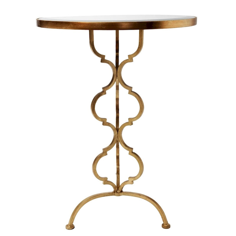 Table Trèfle Dorée Antique - 17,75x17,75x24