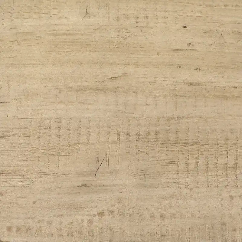 Table basse carrée 50" en pin recyclé - Blanc cassé
