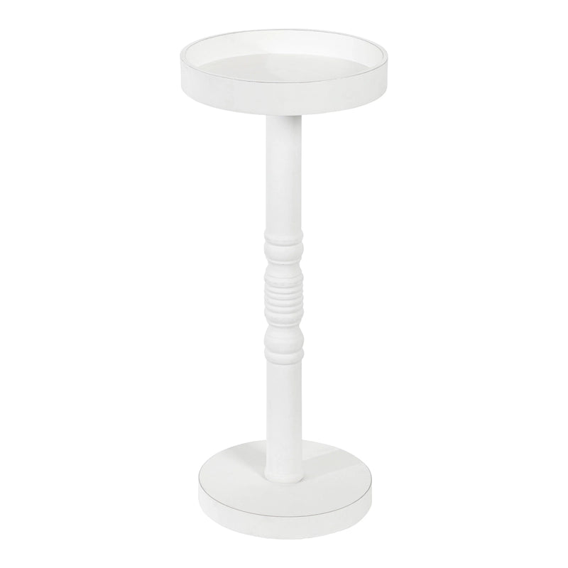 Table d'appoint socle en bois massif avec fini gris vieilli 10x10x22