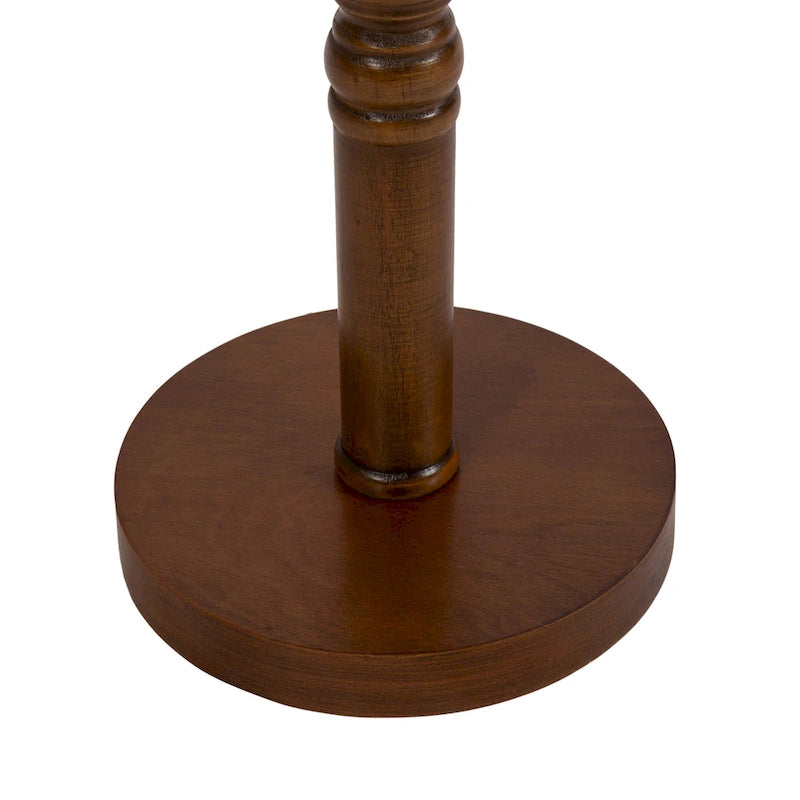 Table d'appoint socle en bois massif avec fini gris vieilli 10x10x22