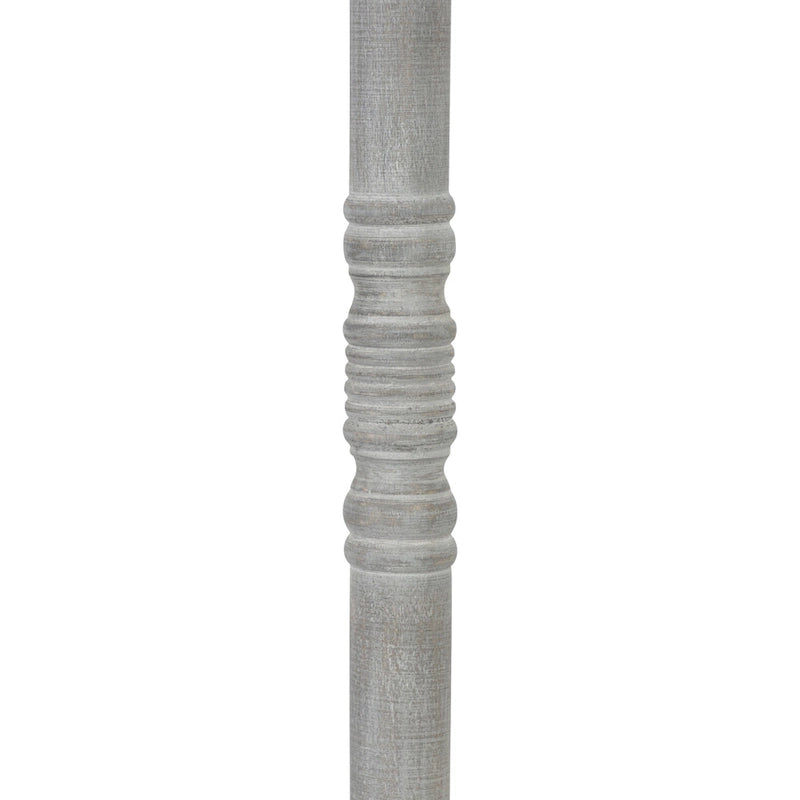 Table d'appoint socle en bois massif avec fini gris vieilli 10x10x22
