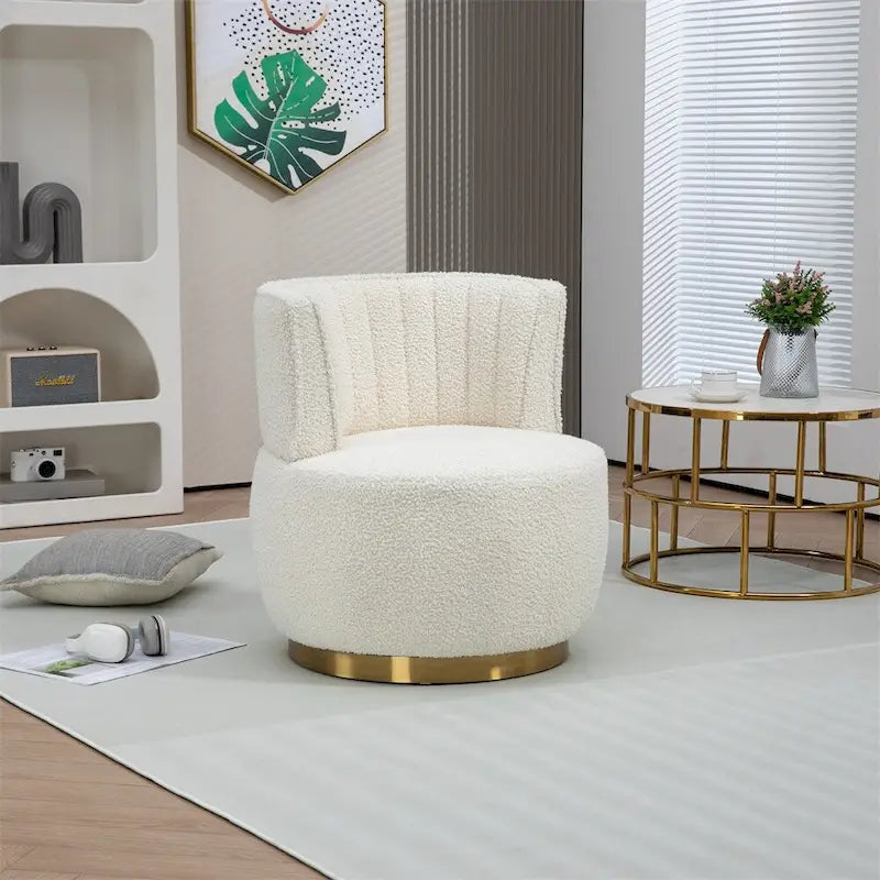 Fauteuil d'appoint pivotant à 360° - Rembourrage velours
