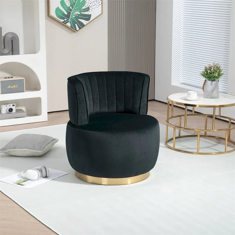 Fauteuil d'appoint pivotant à 360° - Rembourrage velours