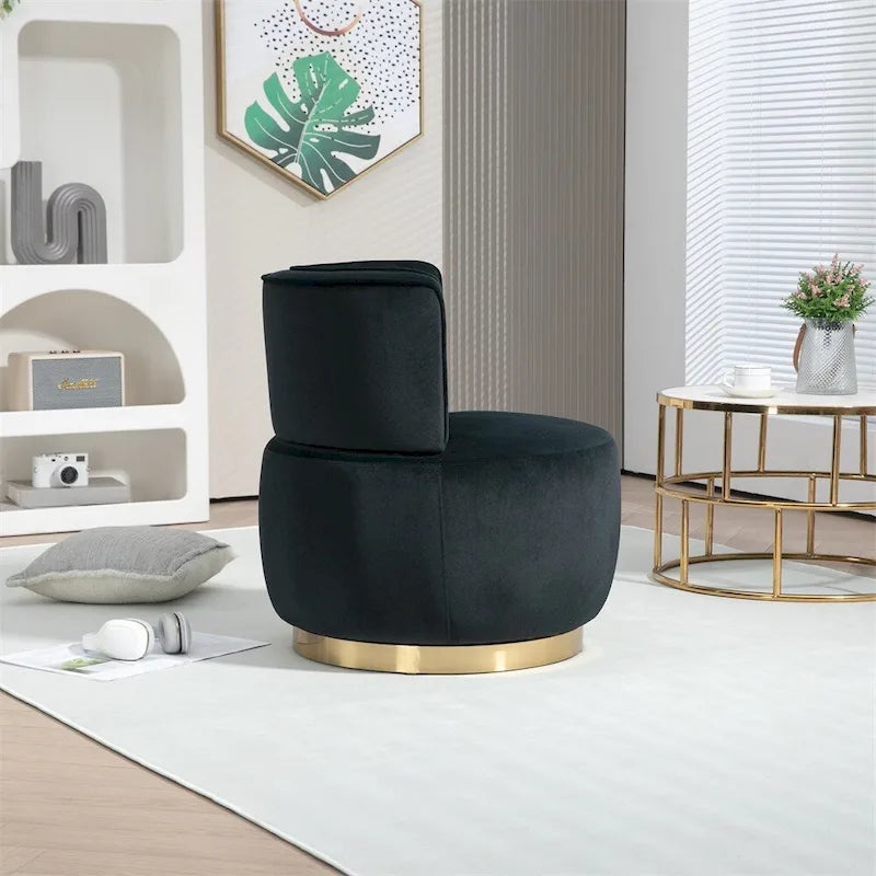 Fauteuil d'appoint pivotant à 360° - Rembourrage velours