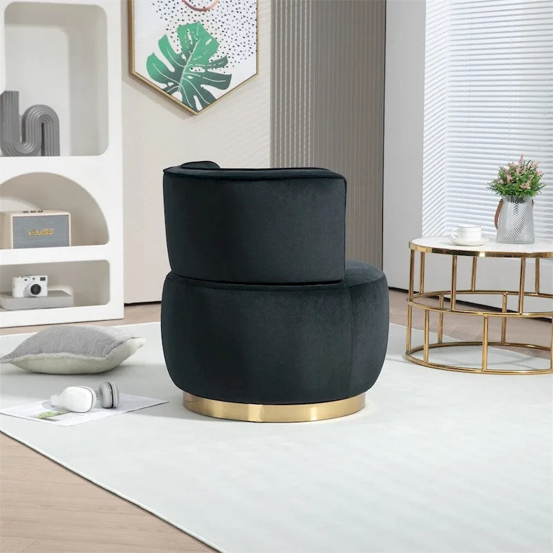Fauteuil d'appoint pivotant à 360° - Rembourrage velours