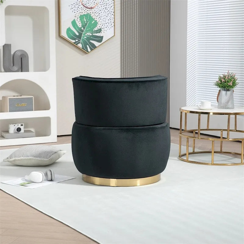 Fauteuil d'appoint pivotant à 360° - Rembourrage velours