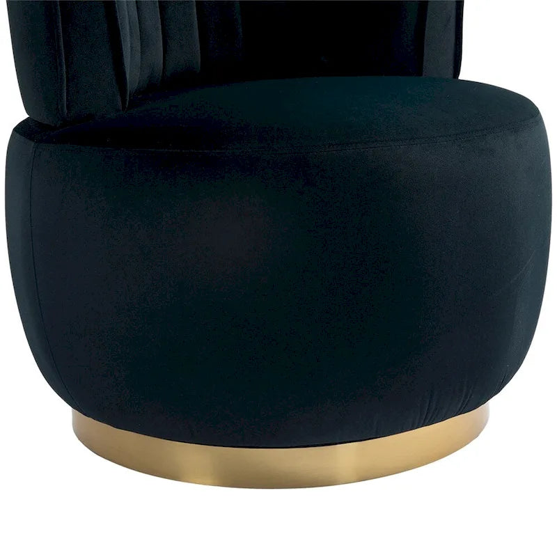 Fauteuil d'appoint pivotant à 360° - Rembourrage velours
