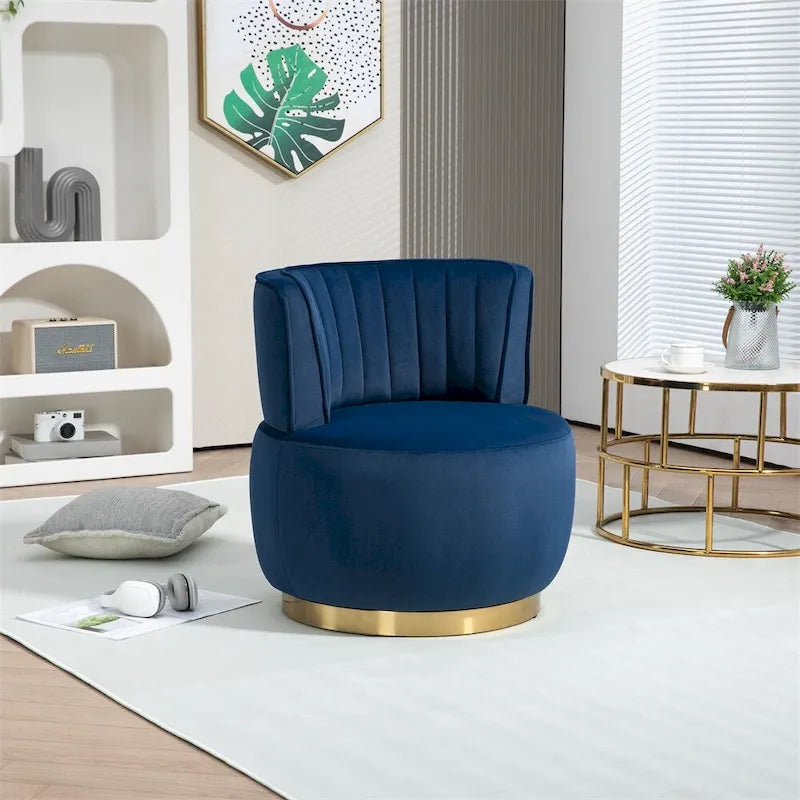 Fauteuil d'appoint pivotant à 360° - Rembourrage velours