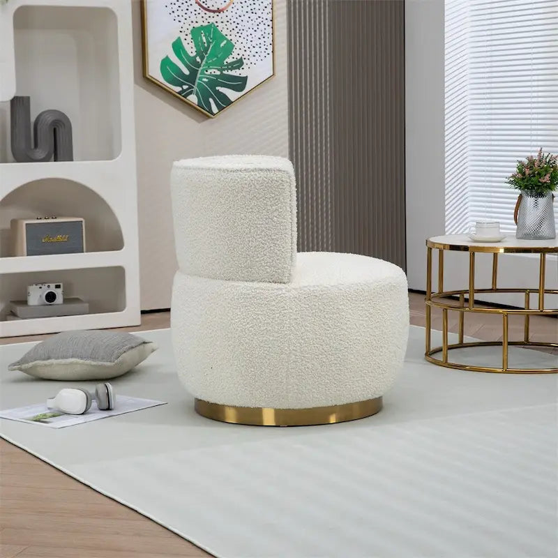 Fauteuil d'appoint pivotant à 360° - Rembourrage velours