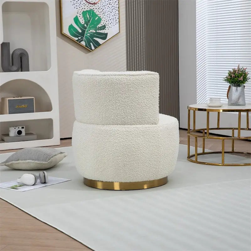 Fauteuil d'appoint pivotant à 360° - Rembourrage velours