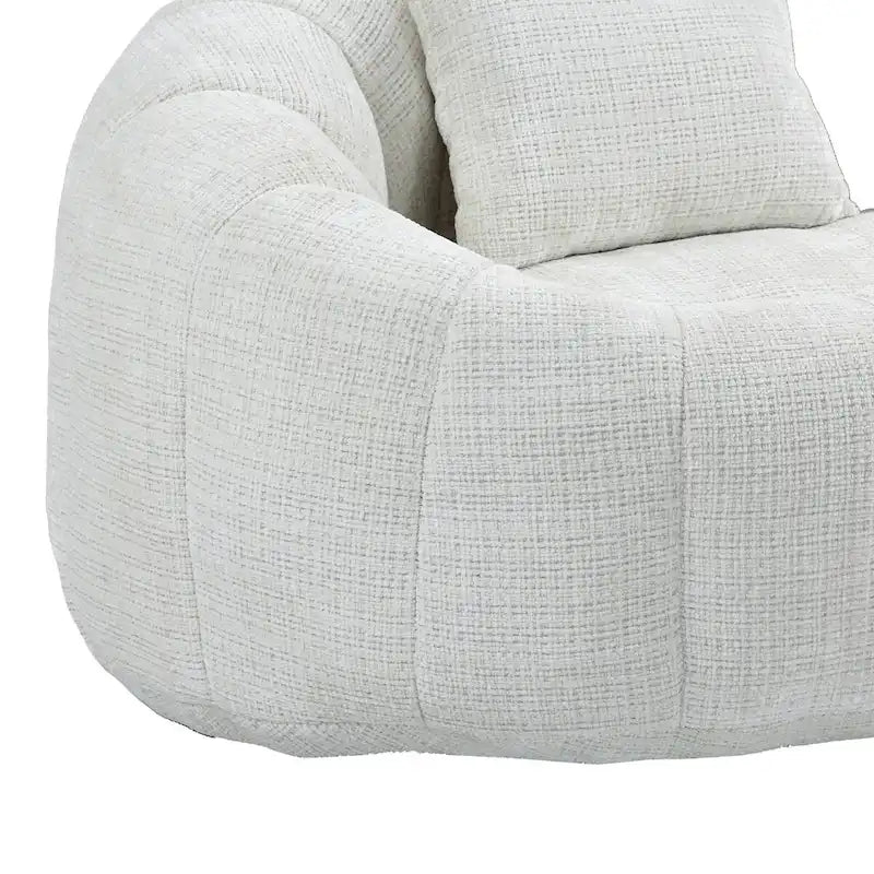 Fauteuil Poire à Dossier Haut - Canapé Lounge Rempli de Mousse