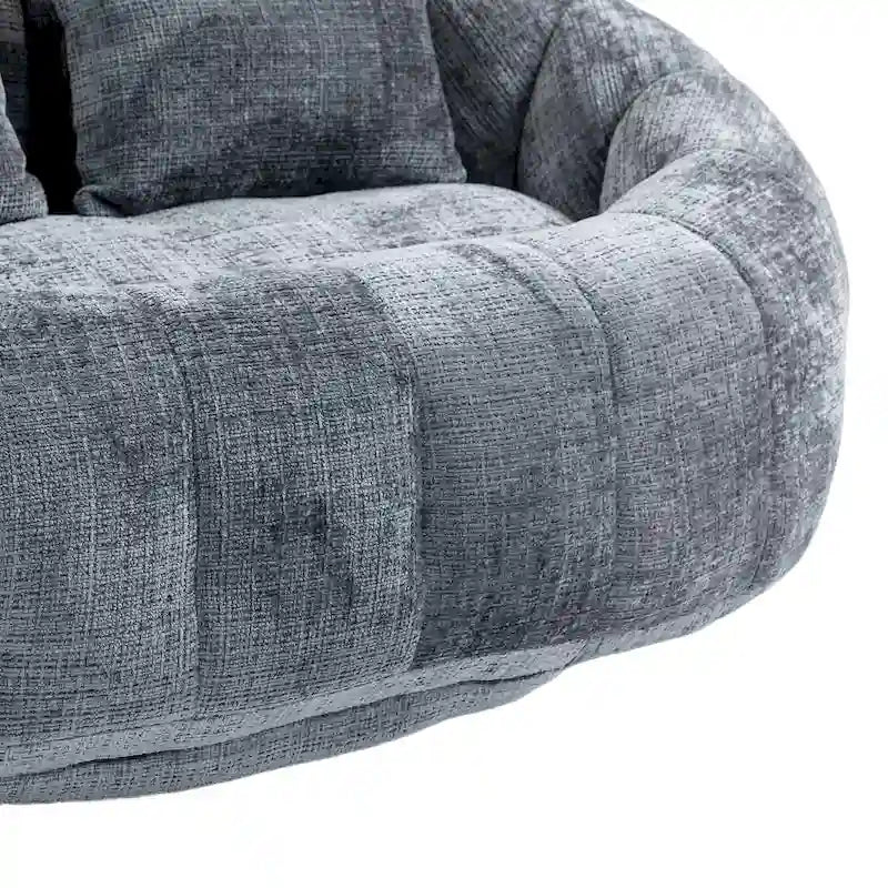 Fauteuil Poire à Dossier Haut - Canapé Lounge Rempli de Mousse