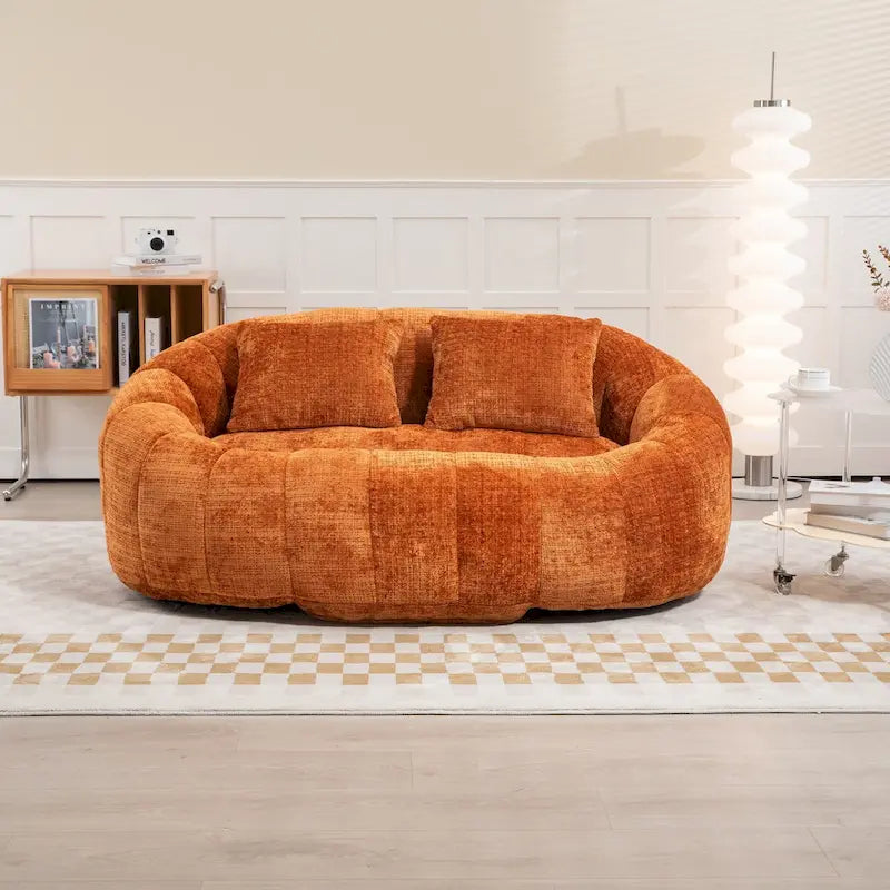 Fauteuil Poire à Dossier Haut - Canapé Lounge Rempli de Mousse