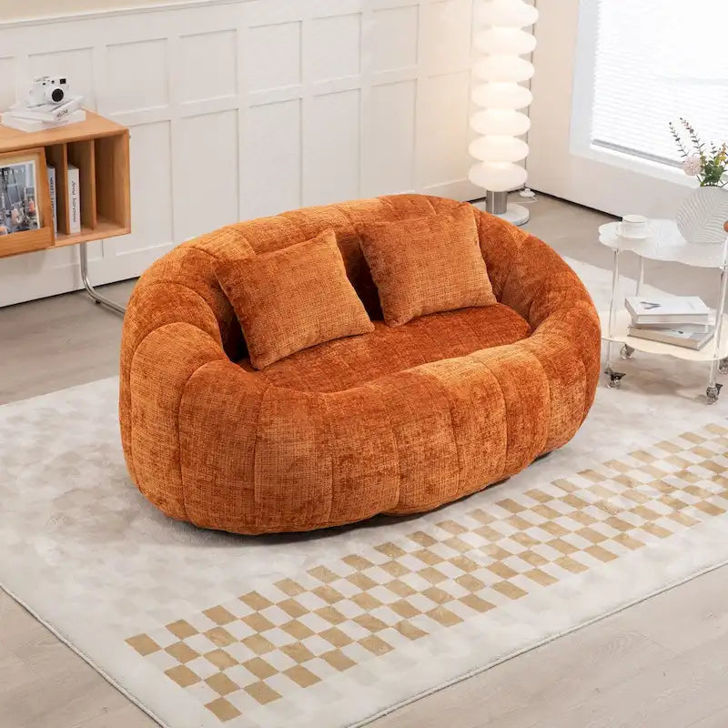 Fauteuil Poire à Dossier Haut - Canapé Lounge Rempli de Mousse