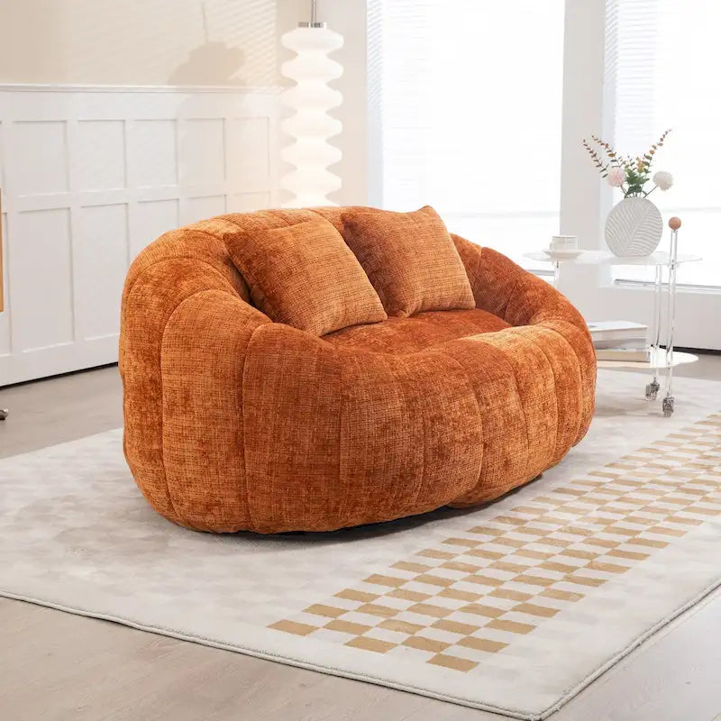 Fauteuil Poire à Dossier Haut - Canapé Lounge Rempli de Mousse