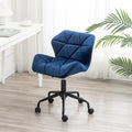 Chaise de bureau pivotante en velours capitonné avec vérin à gaz