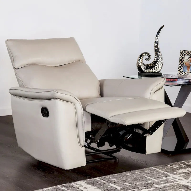 Fauteuil inclinable manuel en similicuir moderne