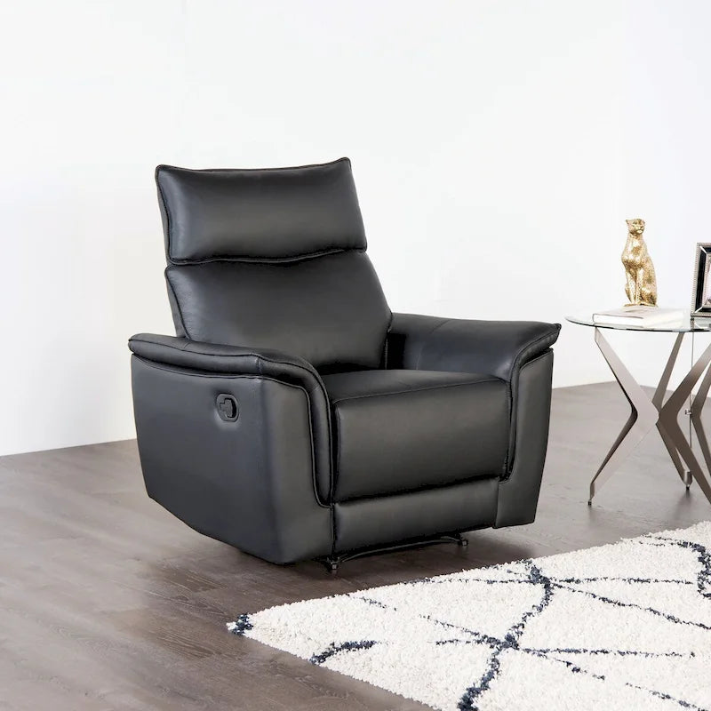 Fauteuil inclinable manuel en similicuir moderne