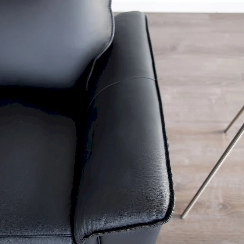 Fauteuil inclinable manuel en similicuir moderne