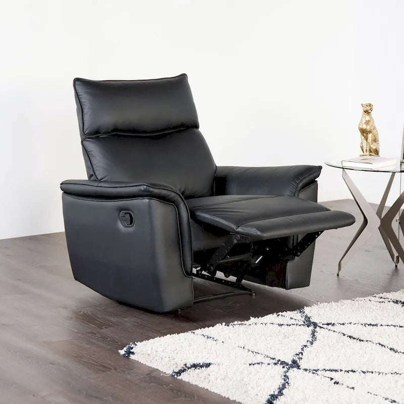 Fauteuil inclinable manuel en similicuir moderne